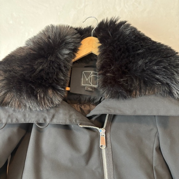 Mercer Collective Saks fifth avenue black Betsy Asymmetric Down Parka small NWT - Picture 9 of 16